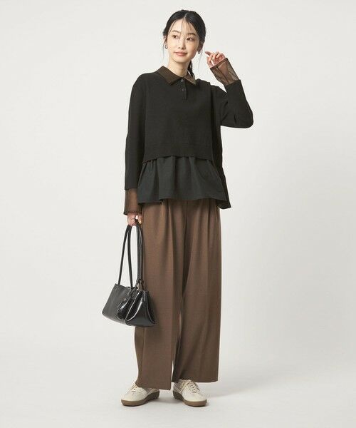 green label relaxing / グリーンレーベル リラクシング ニット・セーター | ポロニット ドッキング プルオーバー | 詳細6