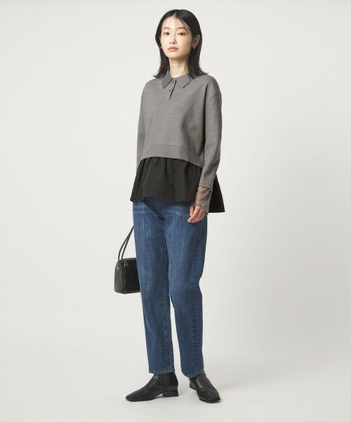 green label relaxing / グリーンレーベル リラクシング ニット・セーター | ポロニット ドッキング プルオーバー | 詳細15