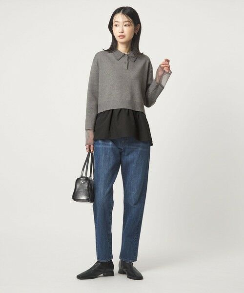 green label relaxing / グリーンレーベル リラクシング ニット・セーター | ポロニット ドッキング プルオーバー | 詳細16