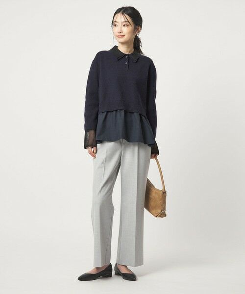 green label relaxing / グリーンレーベル リラクシング ニット・セーター | ポロニット ドッキング プルオーバー | 詳細21