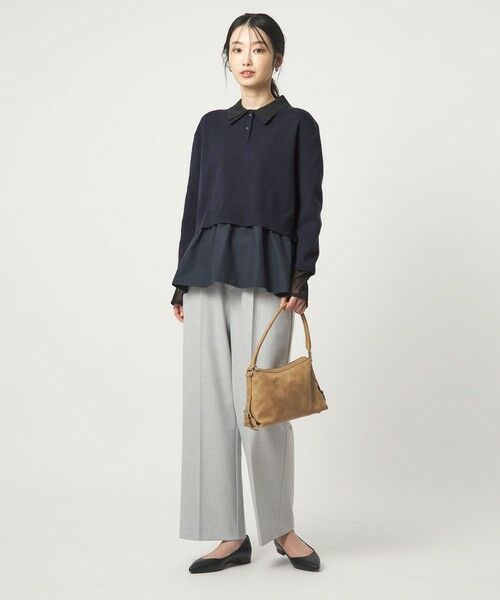 green label relaxing / グリーンレーベル リラクシング ニット・セーター | ポロニット ドッキング プルオーバー | 詳細22