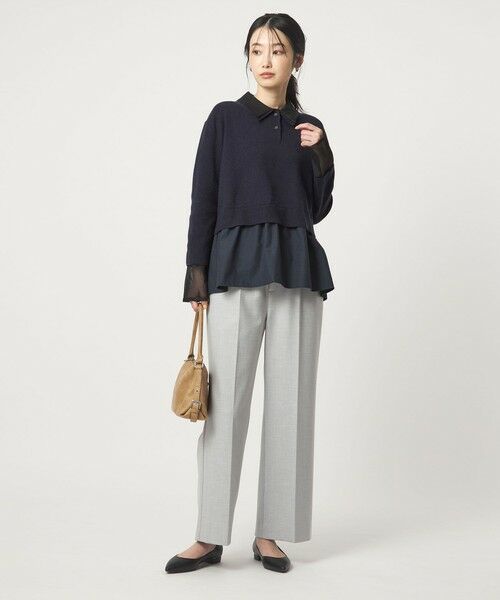 green label relaxing / グリーンレーベル リラクシング ニット・セーター | ポロニット ドッキング プルオーバー | 詳細23