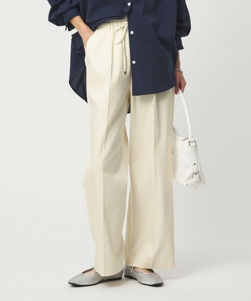 green label relaxing / グリーンレーベル リラクシング デニムパンツ | ［size SHORT/TALLあり］ニーハイフレアパンツ デニム 2 ストレッチ（OFF WHITE）