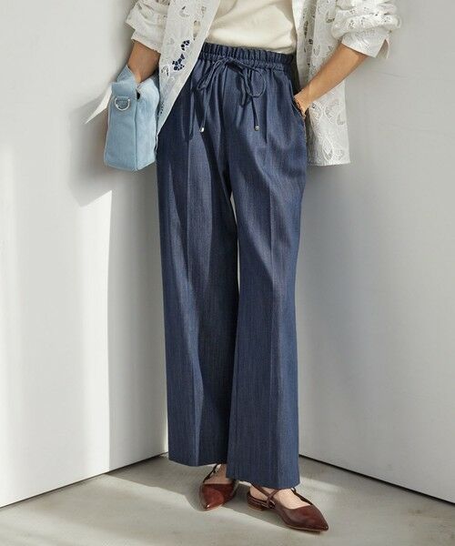 green label relaxing / グリーンレーベル リラクシング デニムパンツ | ［size SHORT/TALLあり］ニーハイフレアパンツ デニム 2 ストレッチ | 詳細7