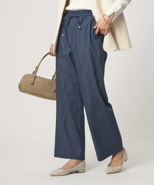 green label relaxing / グリーンレーベル リラクシング デニムパンツ | ［size SHORT/TALLあり］ニーハイフレアパンツ デニム 2 ストレッチ | 詳細13