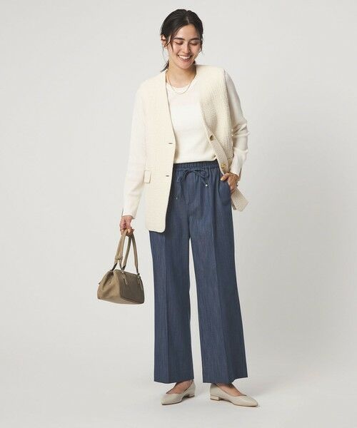 green label relaxing / グリーンレーベル リラクシング デニムパンツ | ［size SHORT/TALLあり］ニーハイフレアパンツ デニム 2 ストレッチ | 詳細15