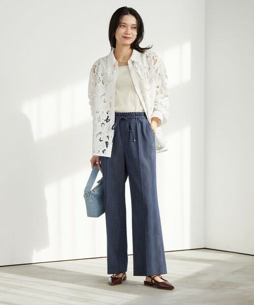 green label relaxing / グリーンレーベル リラクシング デニムパンツ | ［size SHORT/TALLあり］ニーハイフレアパンツ デニム 2 ストレッチ | 詳細8