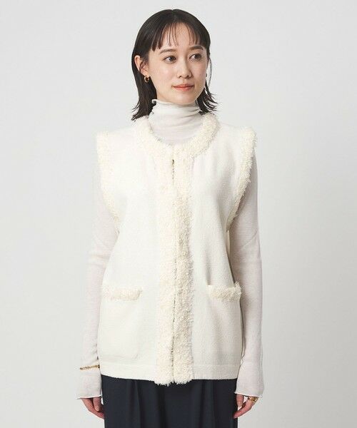 green label relaxing / グリーンレーベル リラクシング ベスト | ブークレ×フリンジ ベスト ウォッシャブル | 詳細6