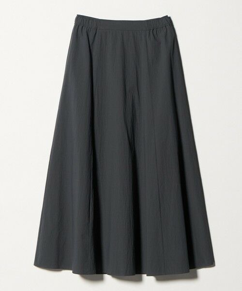 green label relaxing / グリーンレーベル リラクシング ロング・マキシ丈スカート | ポコポコ フレア スカート（DK.GRAY）