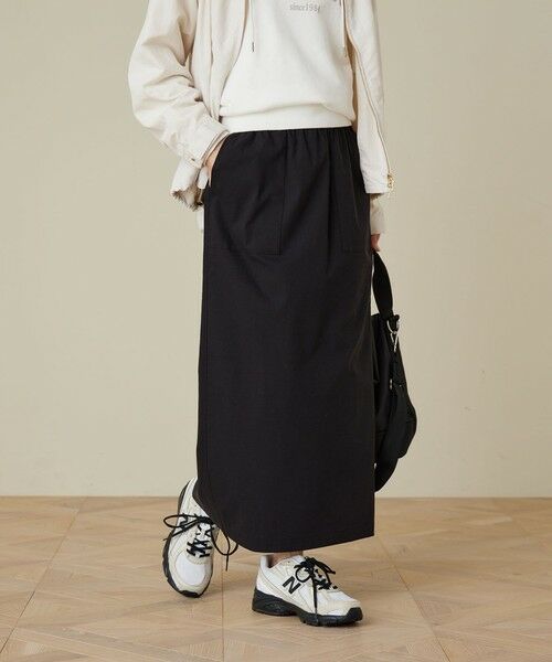green label relaxing / グリーンレーベル リラクシング ロング・マキシ丈スカート | ［size SHORT/TALLあり］オルマイ LI/MIX タイト スカート（BLACK）