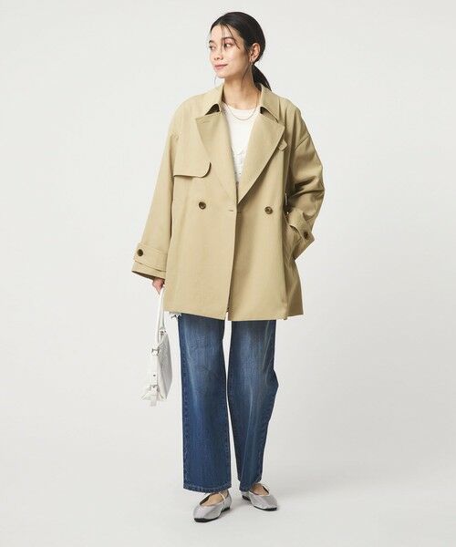 green label relaxing / グリーンレーベル リラクシング トレンチコート | ［size SHORTあり］ミドル トレンチ コート 撥水 | 詳細10