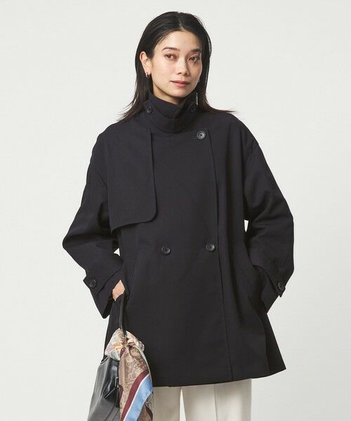 green label relaxing / グリーンレーベル リラクシング トレンチコート | ［size SHORTあり］ミドル トレンチ コート 撥水（NAVY）