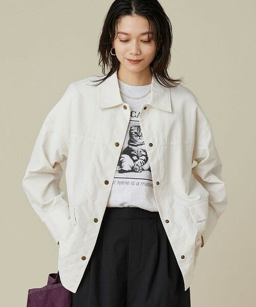 green label relaxing / グリーンレーベル リラクシング ナイロンジャケット | タスラン カバーオール ジャケット（OFF WHITE）