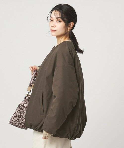 green label relaxing / グリーンレーベル リラクシング ブルゾン | ［size SHORTあり］パフィー ノーカラー ブルゾン 2 撥水 ウォッシャブル | 詳細1