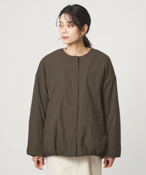 green label relaxing / グリーンレーベル リラクシング ブルゾン | ［size SHORTあり］パフィー ノーカラー ブルゾン 2 撥水 ウォッシャブル | 詳細11