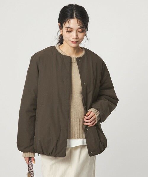 green label relaxing / グリーンレーベル リラクシング ブルゾン | ［size SHORTあり］パフィー ノーカラー ブルゾン 2 撥水 ウォッシャブル | 詳細3