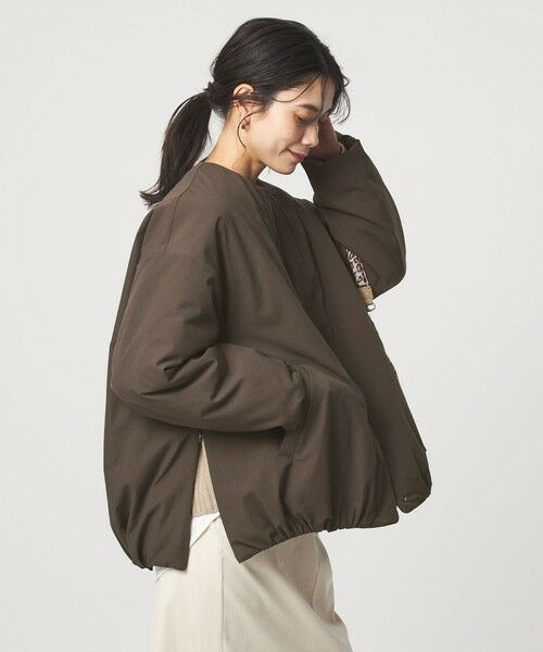green label relaxing / グリーンレーベル リラクシング ブルゾン | ［size SHORTあり］パフィー ノーカラー ブルゾン 2 撥水 ウォッシャブル | 詳細4