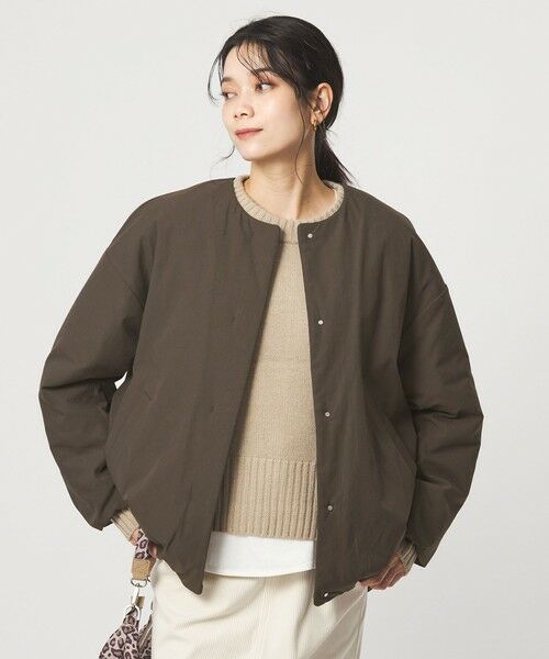 green label relaxing / グリーンレーベル リラクシング ブルゾン | ［size SHORTあり］パフィー ノーカラー ブルゾン 2 撥水 ウォッシャブル | 詳細5