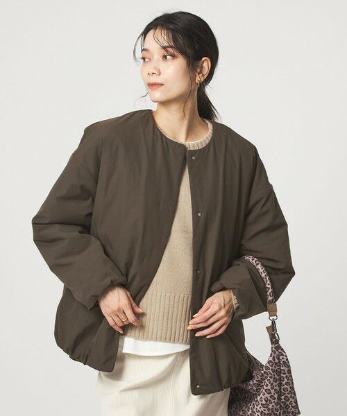 green label relaxing / グリーンレーベル リラクシング ブルゾン | ［size SHORTあり］パフィー ノーカラー ブルゾン 2 撥水 ウォッシャブル | 詳細6