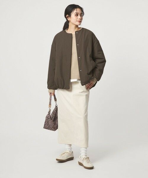 green label relaxing / グリーンレーベル リラクシング ブルゾン | ［size SHORTあり］パフィー ノーカラー ブルゾン 2 撥水 ウォッシャブル | 詳細7