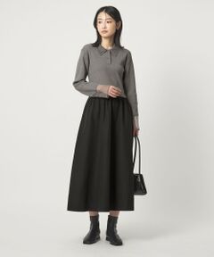 green label relaxing / グリーンレーベル リラクシング ロング・マキシ丈ワンピース | ポロニット ドッキング ワンピース