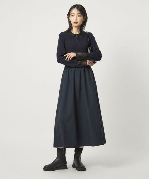 green label relaxing / グリーンレーベル リラクシング ロング・マキシ丈ワンピース | ポロニット ドッキング ワンピース | 詳細11