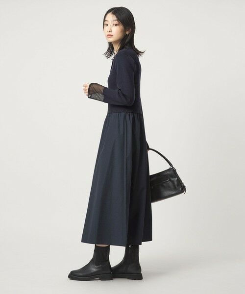 green label relaxing / グリーンレーベル リラクシング ロング・マキシ丈ワンピース | ポロニット ドッキング ワンピース | 詳細14