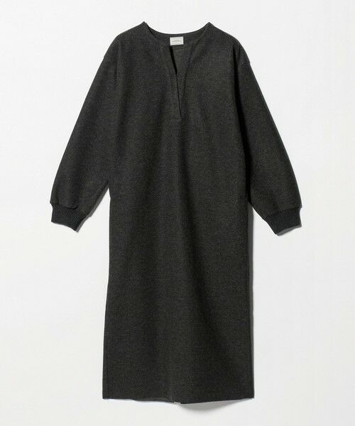 green label relaxing / グリーンレーベル リラクシング ロング・マキシ丈ワンピース | メルトンライク ワンピース（DK.GRAY）