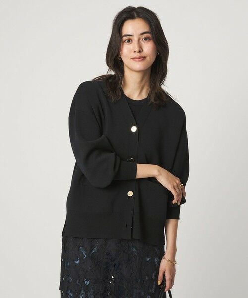 green label relaxing / グリーンレーベル リラクシング カーディガン・ボレロ | パフニット カーディガン ウォッシャブル | 詳細1