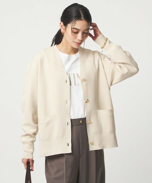 green label relaxing / グリーンレーベル リラクシング カーディガン・ボレロ | パフニット カーディガン ウォッシャブル（NATURAL）