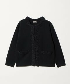 green label relaxing / グリーンレーベル リラクシング カーディガン・ボレロ | ブークレ×フリンジ カーディガン ウォッシャブル