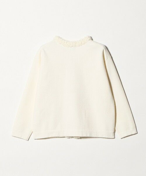 green label relaxing / グリーンレーベル リラクシング カーディガン・ボレロ | ブークレ×フリンジ カーディガン ウォッシャブル | 詳細1