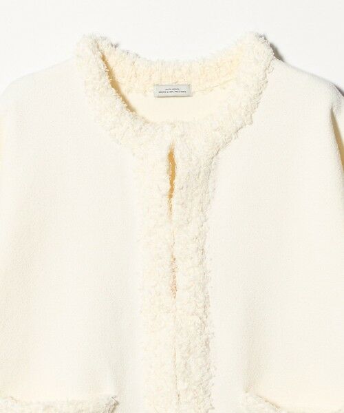 green label relaxing / グリーンレーベル リラクシング カーディガン・ボレロ | ブークレ×フリンジ カーディガン ウォッシャブル | 詳細2