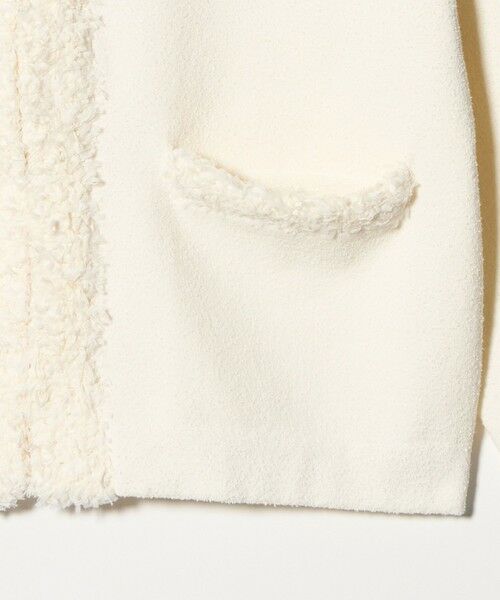 green label relaxing / グリーンレーベル リラクシング カーディガン・ボレロ | ブークレ×フリンジ カーディガン ウォッシャブル | 詳細4