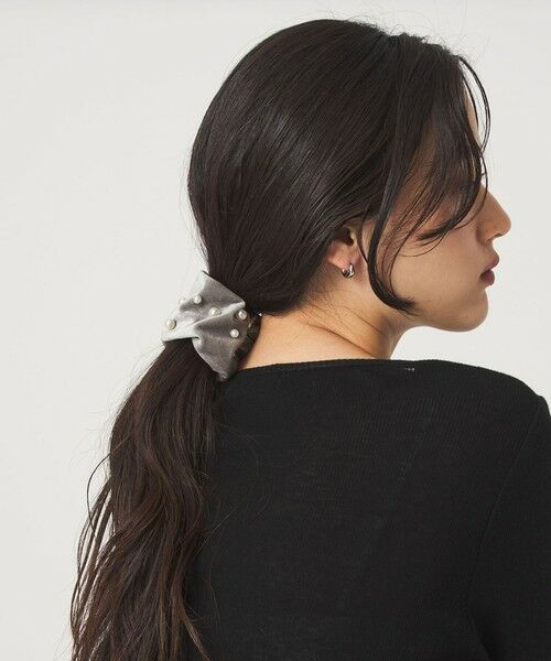 green label relaxing / グリーンレーベル リラクシング ヘアゴム・シュシュ | 【WEB限定】起毛 ヘアカフ（フェイクパール） | 詳細7