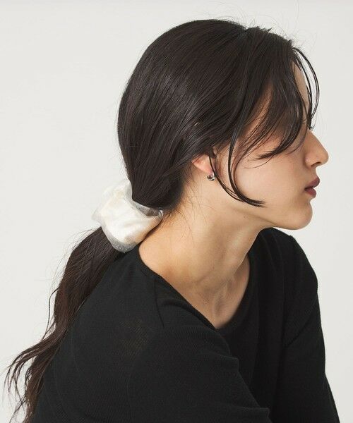 green label relaxing / グリーンレーベル リラクシング ヘアゴム・シュシュ | 【WEB限定】チュール ヘアカフ（無地） | 詳細2