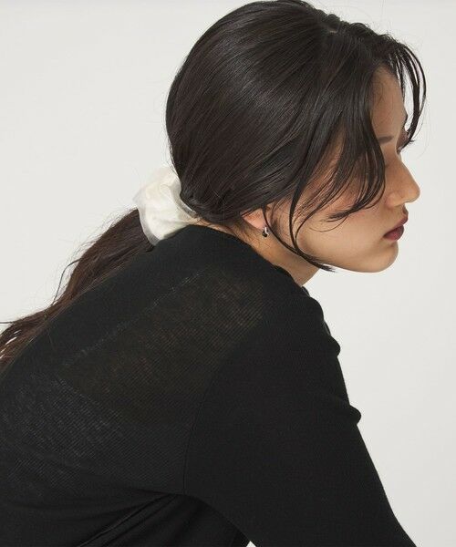 green label relaxing / グリーンレーベル リラクシング ヘアゴム・シュシュ | 【WEB限定】チュール ヘアカフ（無地） | 詳細3