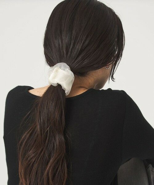 green label relaxing / グリーンレーベル リラクシング ヘアゴム・シュシュ | 【WEB限定】チュール ヘアカフ（無地） | 詳細4