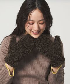 green label relaxing / グリーンレーベル リラクシング 手袋 | スリット ボア ミトン / 手袋