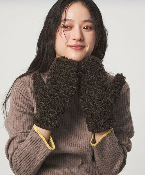 green label relaxing / グリーンレーベル リラクシング 手袋 | スリット ボア ミトン / 手袋 | 詳細11