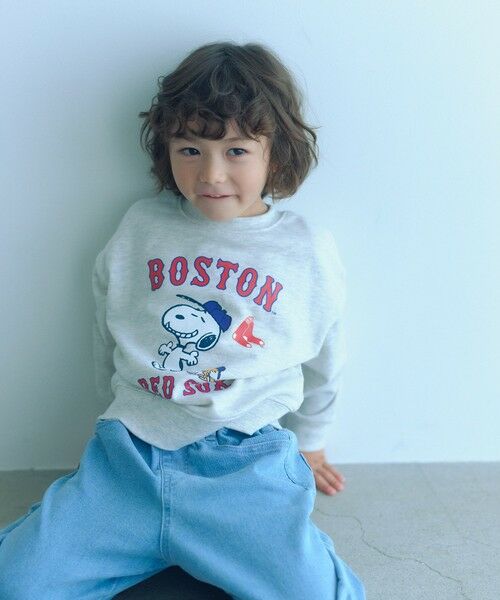 green label relaxing / グリーンレーベル リラクシング スウェット | ＜PEANUTS＞コラボレーション MLB 裏毛 スウェット /トレーナー / キッズ  100cm-130cm | 詳細1