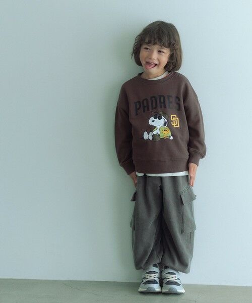 green label relaxing / グリーンレーベル リラクシング スウェット | ＜PEANUTS＞コラボレーション MLB 裏毛 スウェット /トレーナー / キッズ  100cm-130cm | 詳細12