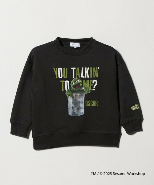 green label relaxing / グリーンレーベル リラクシング スウェット | 【別注】＜SESAME STREET＞裏毛 プルオーバー / トレーナー / キッズ  100cm-130cm（DK.GRAY）