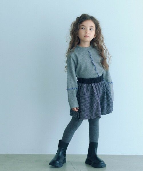 green label relaxing / グリーンレーベル リラクシング ショート・ハーフ・半端丈パンツ | ボーダーバルーン キュロットパンツ / キッズ  110cm-130cm | 詳細1