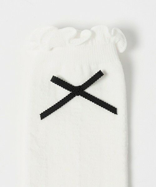 green label relaxing / グリーンレーベル リラクシング ソックス | リボン ハイソックス / 靴下 / キッズ 20cm—22cm | 詳細1