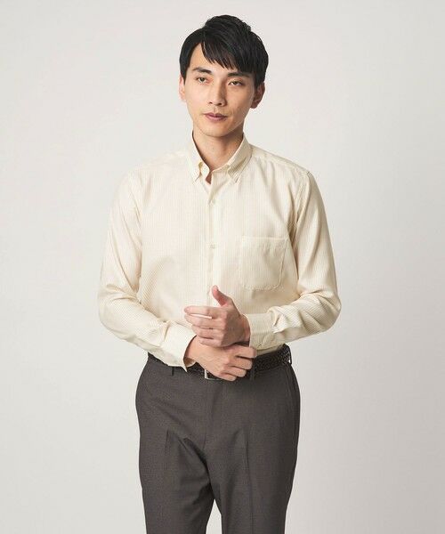 green label relaxing / グリーンレーベル リラクシング シャツ・ブラウス | エブリット コットンオックス ストライプ スナップ ボタンダウン シャツ -イージーアイロン- | 詳細1