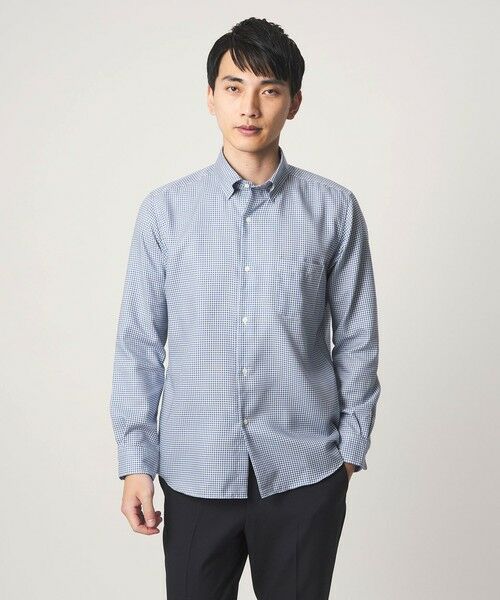 green label relaxing / グリーンレーベル リラクシング シャツ・ブラウス | エブリット コットンオックス ギンガムチェック スナップ ボタンダウン シャツ -イージーアイロン- | 詳細1