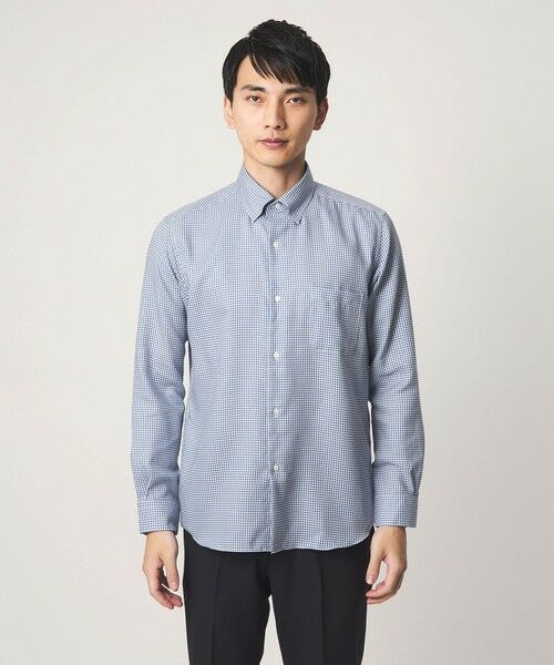 green label relaxing / グリーンレーベル リラクシング シャツ・ブラウス | エブリット コットンオックス ギンガムチェック スナップ ボタンダウン シャツ -イージーアイロン- | 詳細5