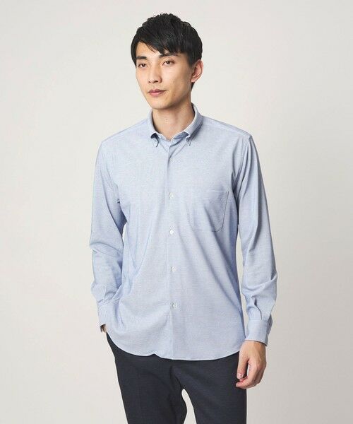 green label relaxing / グリーンレーベル リラクシング シャツ・ブラウス | エブリット TC ジャージー スナップ ボタンダウン シャツ -ストレッチ・イージーアイロン・吸水速乾・抗菌- | 詳細8