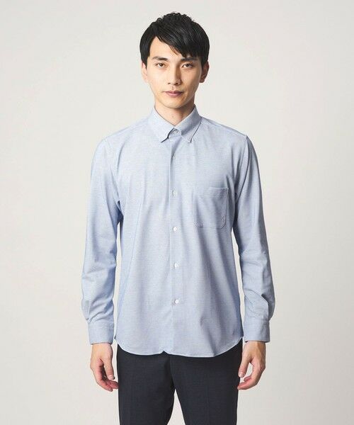 green label relaxing / グリーンレーベル リラクシング シャツ・ブラウス | エブリット TC ジャージー スナップ ボタンダウン シャツ -ストレッチ・イージーアイロン・吸水速乾・抗菌- | 詳細12